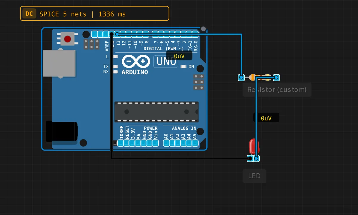LED with Current-Limiting Resistor