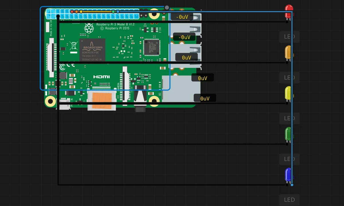 [Pi 3] Running Lights (5 LEDs)