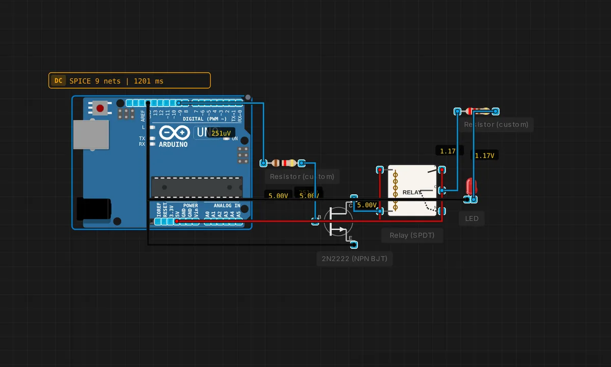 Relay-Controlled LED